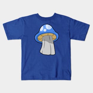 Blue Mushroom Kids T-Shirt